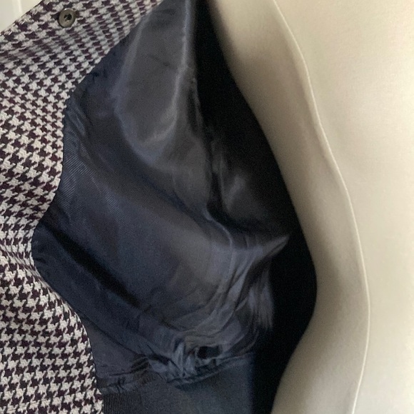 🥀ZARA MAROON CHECKED BOMBER JACKET Size XS - Picture 11 of 14